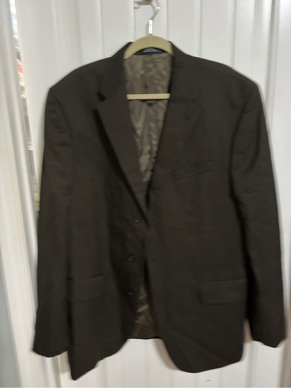 Men’s Nautica Sport Coat Blazer Mens 46L Dark Brown